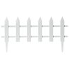 Gardenised White Vinyl Garden Lawn Picket Fence Patio Flower Bed Garden Lawn Gate QI003741.SW